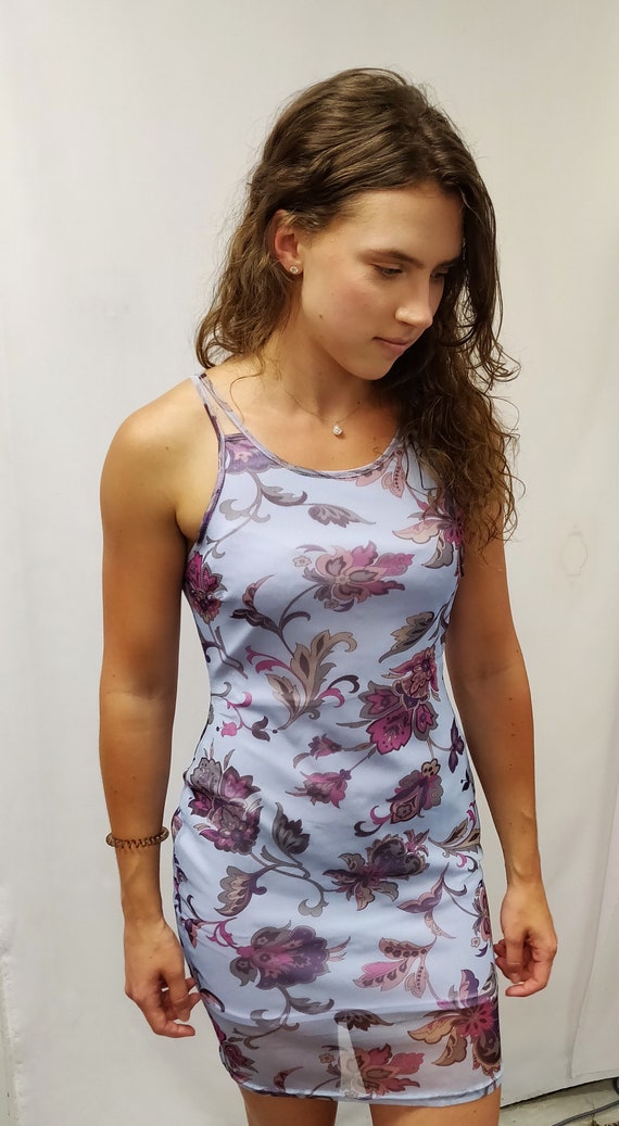 chiffon floral dress bodycon Blue Floral Maxi Dress main image 0