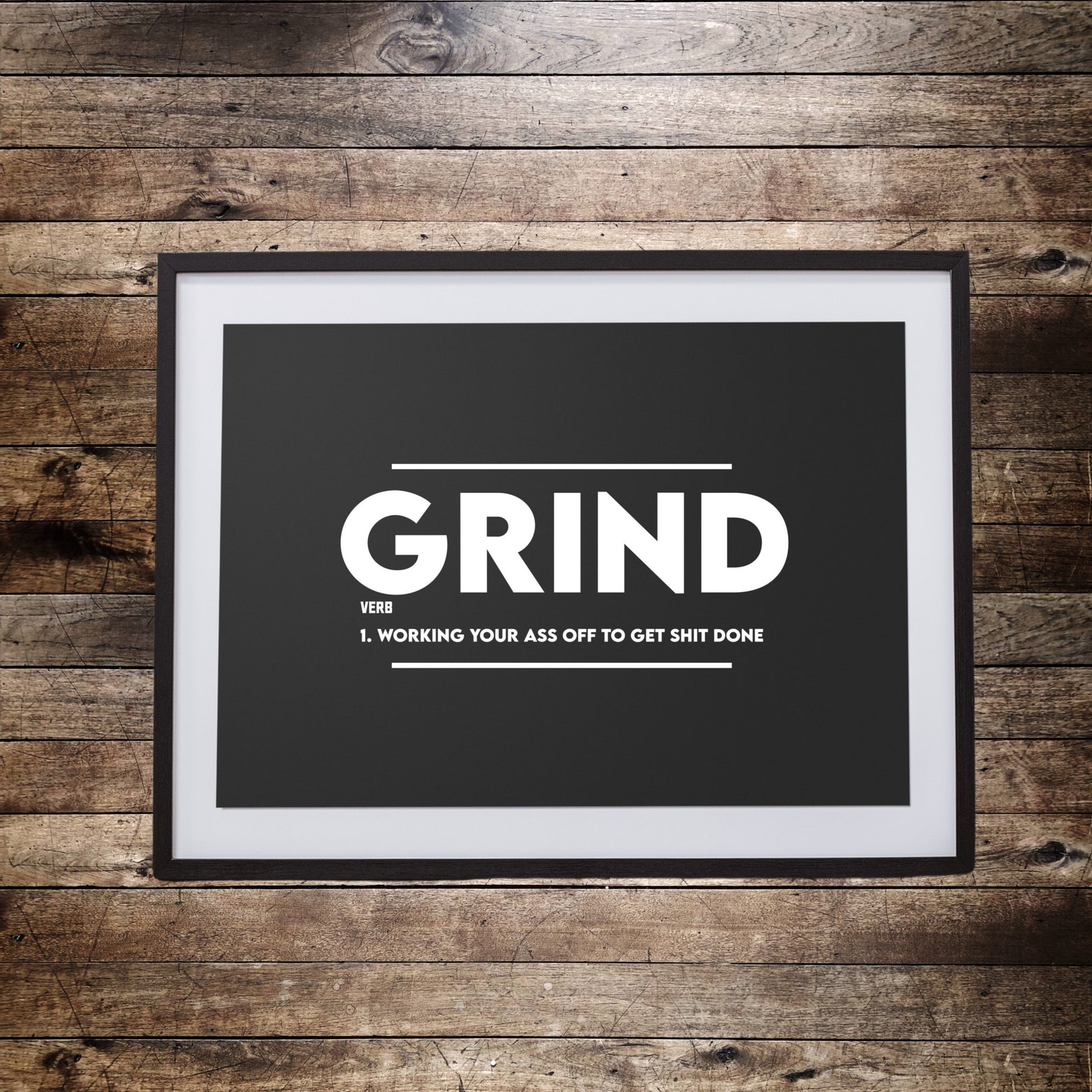 Grind Definition Print Entrepreneur Poster Grind Poster Etsy