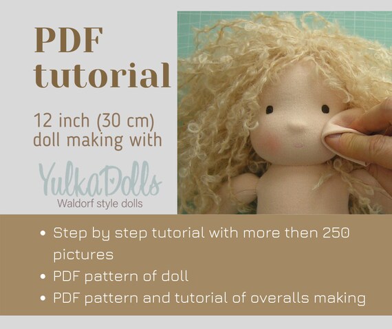 Waldorf doll tutorial pattern Dollmaking PDF Downloadable tutorial doll and clothes