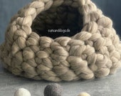 Cat Cave Dog Cave Cat House Dog House Cuddly Cave Catcave Dogcave Catbed Dogbed Merinowool Wool