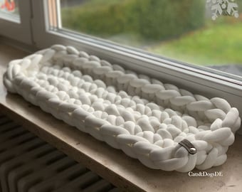 Veganes Katzenbett für Fensterbank/Fensterbankbettchen/ Katzenliege/Katzenmatte/Hundebett/Catbed/Catbed for windowsill/Dogbed/ petbed