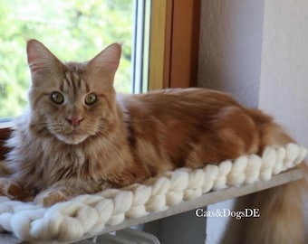Merino wool cat bed/cat bed for windowsill/cat bed/dog bed/catbed/dogbed/pet bed for windowsill/merino wool