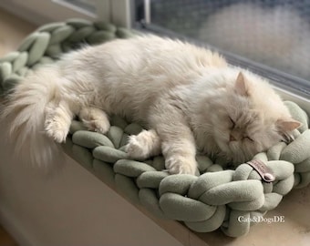 Vegan cat bed for windowsill, organic cotton/cat basket/cat lounger/cat mat/dog bed/catbed/catbed for windowsill/dogbed/petbed