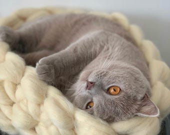 Merino wool cat bed/dog bed/cat basket/dog basket/cuddle basket/cat basket/dog basket/dog bed/cat bed Merino wool