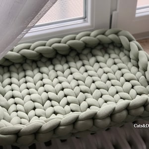 Cat bed ORGANIC cotton/cat basket/dog bed/dog basket/cat lounger/dog mat/catbed/dogbed/petbed/dogrug cotton ECO Cotton