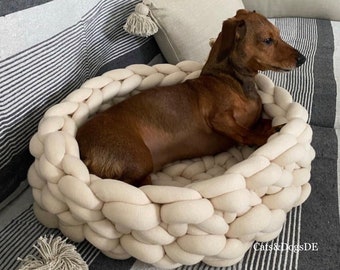 Hundebett/Katzenbett Baumwolle/Katzenkorb/Hundekorb/Kuschelkorb/Katzenkörbchen/Hundekörbchen/Dogbed/Catbed Cottonrope