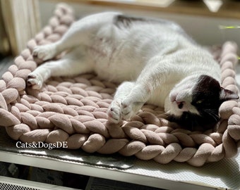 Vegan Cat Bed/Dog Bed/Cat Lounger/Cat Mat/Dog Mat/Catbed/Dogbed/Petbed/Dogrug Cotton ECO Cotton
