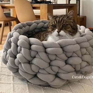 Vegan cat bed/dog bed cotton/cat basket/dog basket/cuddly basket/cat basket/dog basket/dogbed/catbed Cottonrope