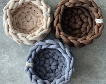 Vegan cat bed/dog bed made of cotton/cat basket/dog basket/cuddle basket/cat bed/dog bed/dog bed/cat bed Cottonrope