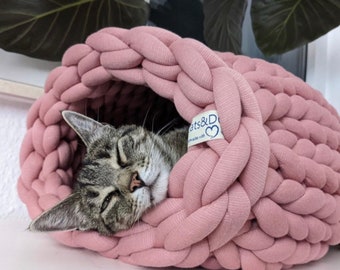 ECO Cotton Cat Cave / Dog Cave / Cat House / Dog House / Cozy Cave / Catcave / Dogcave / Catbed / Dogbed