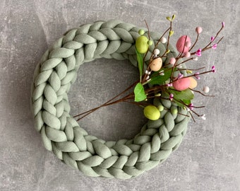 Maladie décorative/couronne de table/couronne de printemps/couronne de Pâques/Pâques/Décoration de Pâques/Décoration de table/Pâques/Décoration de Pâques/Décoration de table/coton/vegan