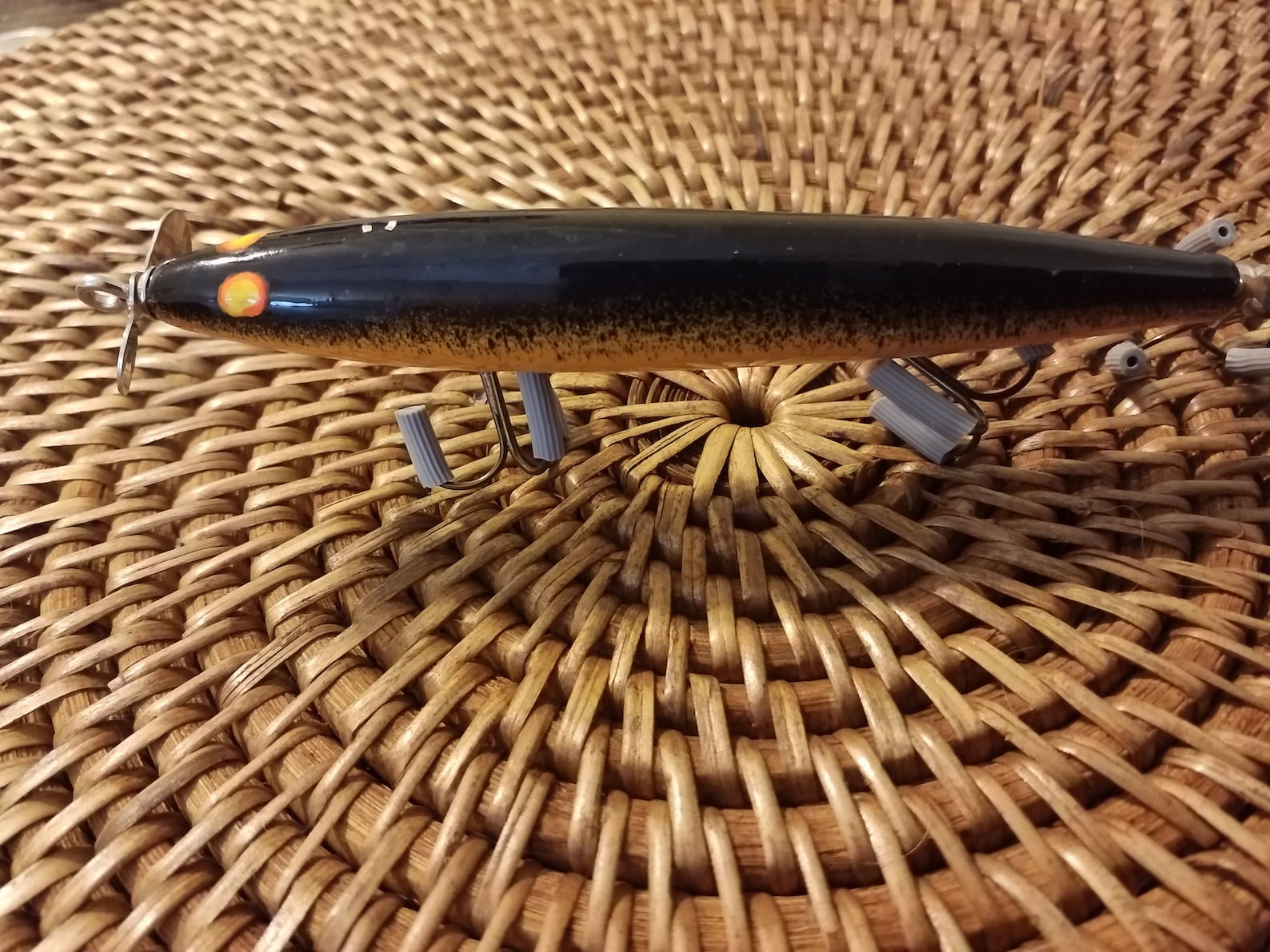 Vintage Antique Wood Topwater Fishing Lure With Front And Rear Etsy