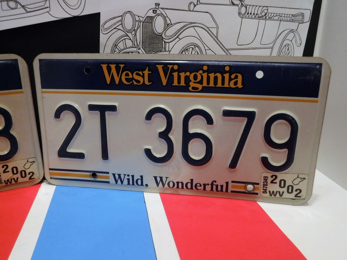 WEST VIRGINIA LICENSE Plates...From 2000's...Showing | Etsy