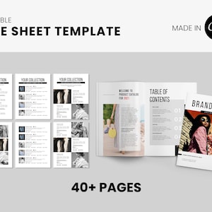 Line Sheet Template Canva Template, wholesale catalog, services packet and pricing guide digital download