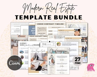 Realtor Marketing Bundle, Real Estate Templates, Agent Business Plan, Realtor Branding Templates, Presentation, Home Seller, Buyer Guides