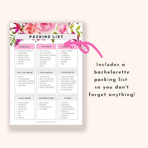 Bachelorette Planning Guide 34 digital printable worksheets image 3