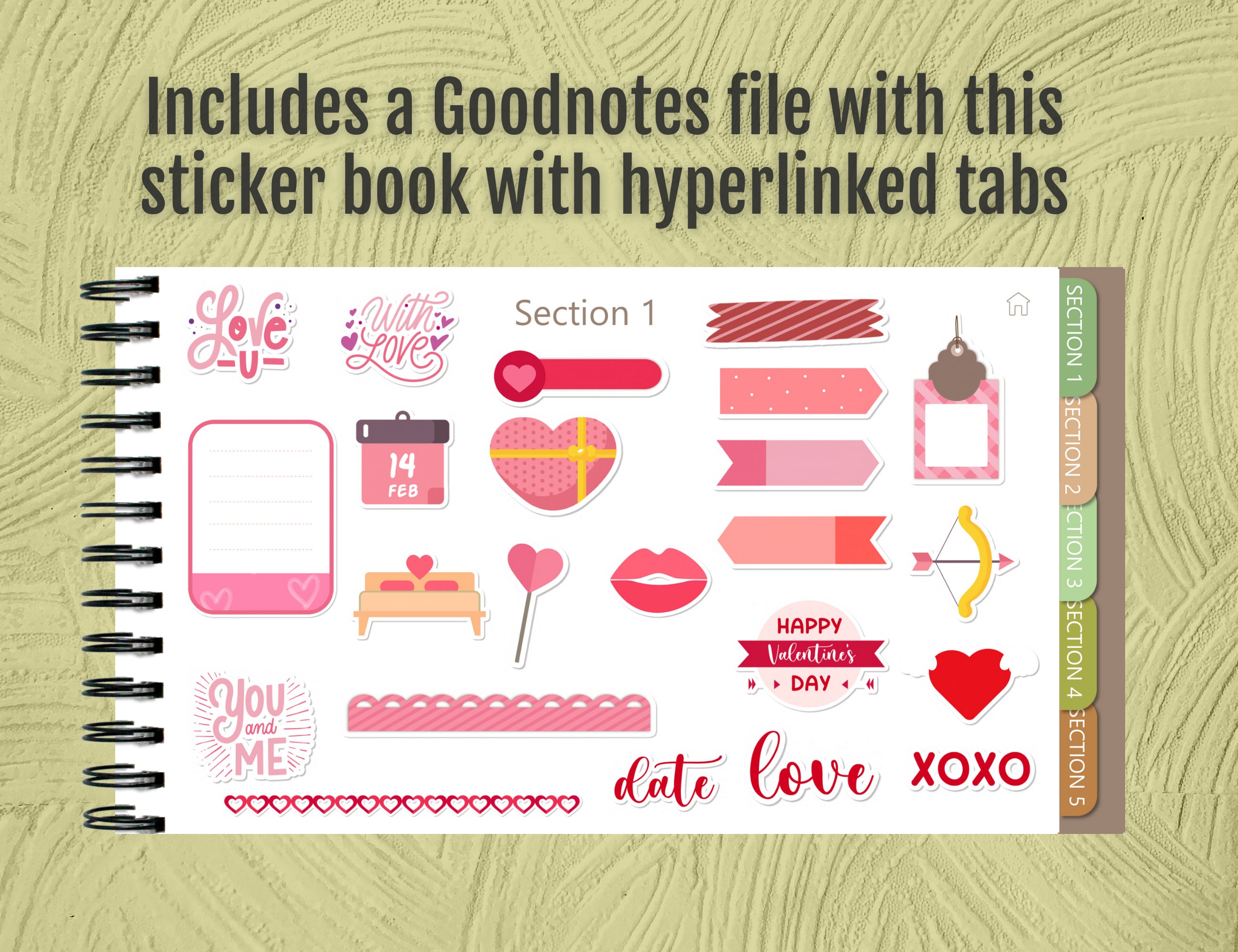 Full Year Holiday Digital Sticker Book, With Goodnotes File, 100 ...