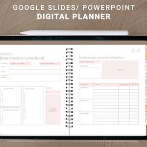 Google Slides / PowerPoint Planificador digital con hipervínculos, ppt