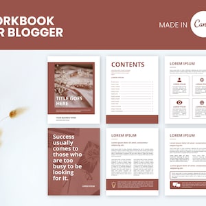 Simple Blogging Workbook, Coaches Canva Template, Lead Magnet