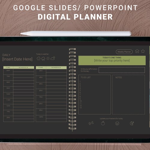 Google Slides / Powerpoint Digital Planner With Hyperlinks Etsy