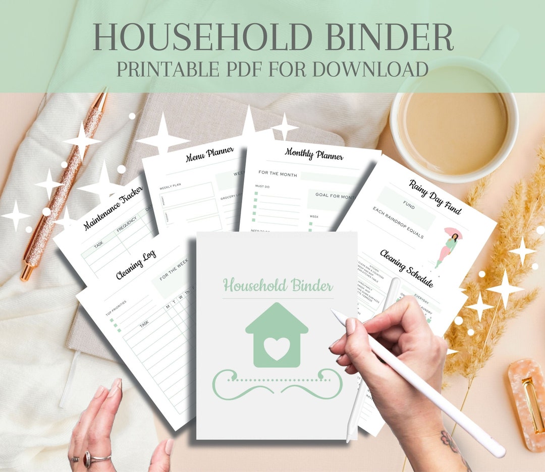 Household Binder | Home Organization Planner | Home Printable Planner ...