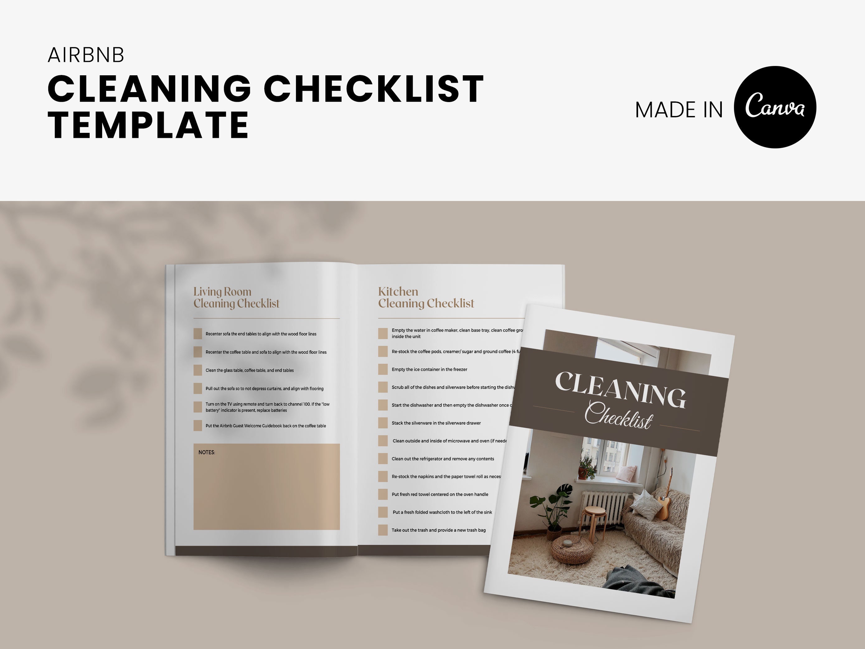 Cleaning Checklist for Airbnb VRBO Short Term Rental - Etsy