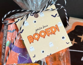 You've Been Booed printable tag for neighbors, boo your friends, coworkers for Halloween