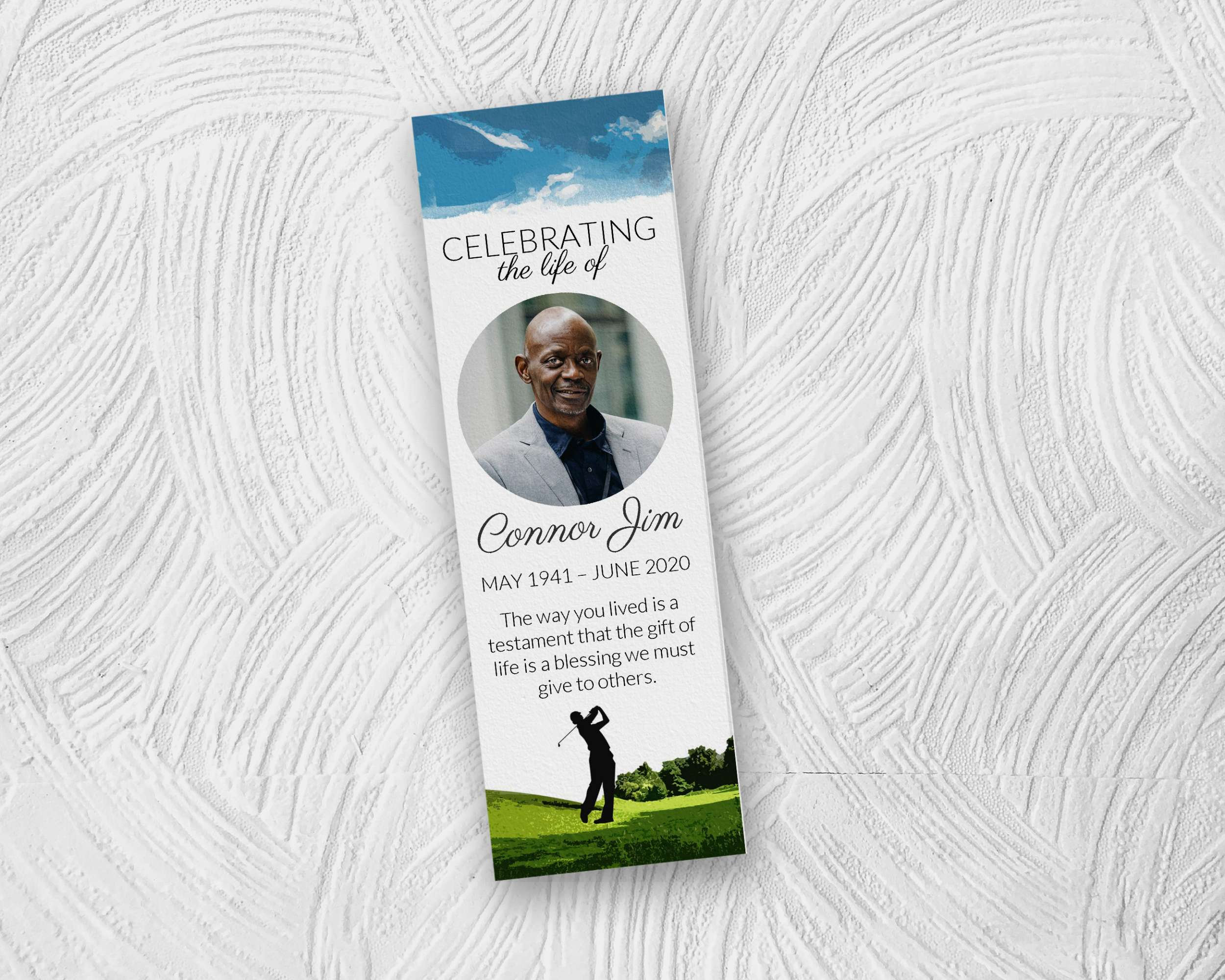 Golf 8 Page Printable Obituary Template Funeral Program for Etsy