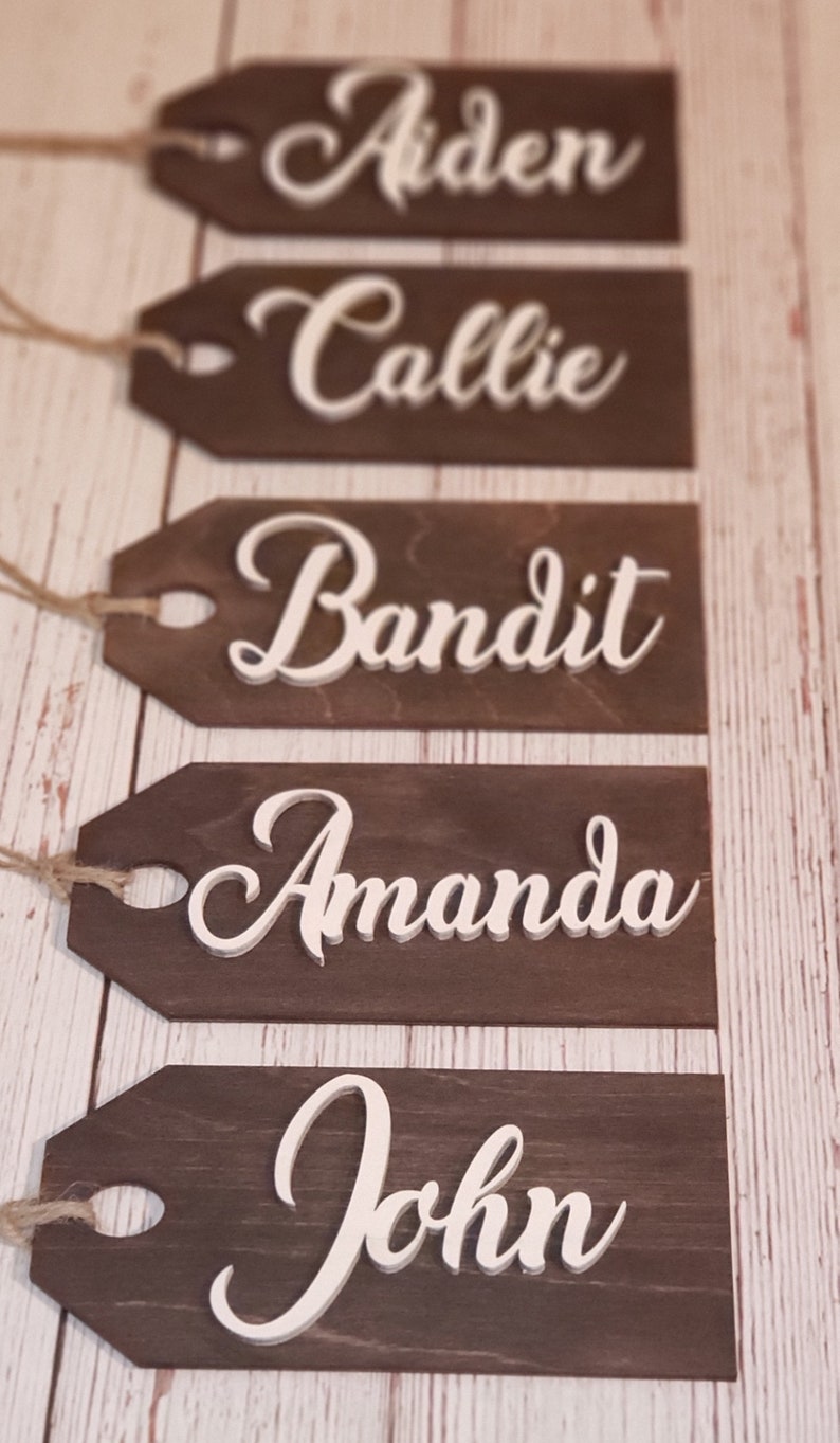 Christmas Decorations Christmas personalized stocking tag Christmas decor personalized cutout Stocking name tags christmas stocking