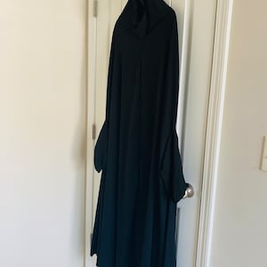 Salah Damenkleid mit Ärmeln Jet Black (Namaz Chaddar)