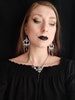 Gothic bohemian onyx filigree chandelier earrings - Romantic, Victorian, tradgoth, vintage, equinoxart 