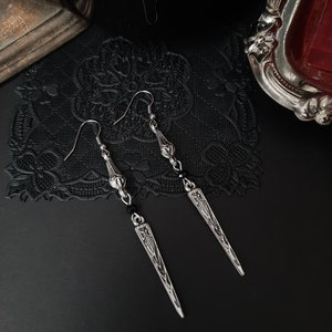 Boucles d'oreilles gothiques Boucles d'oreilles royales, baroques, gothiques, boucles d'oreilles romantiques, equinoxart image 5