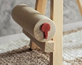 Handmade Tiny Mushroom Stamp | Wooden Dowel Rubber Stamp for Journals, Scrapbooks & DIY Crafts