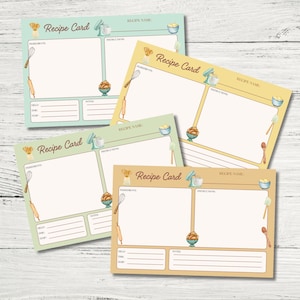 Retro Recipe Cards: 4x6 Vintage-Style Baking & Cooking, Set of 10