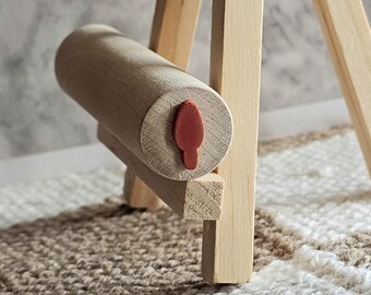 Handmade Tiny Mushroom Stamp | Wooden Dowel Rubber Stamp for Journals, Scrapbooks & DIY Crafts