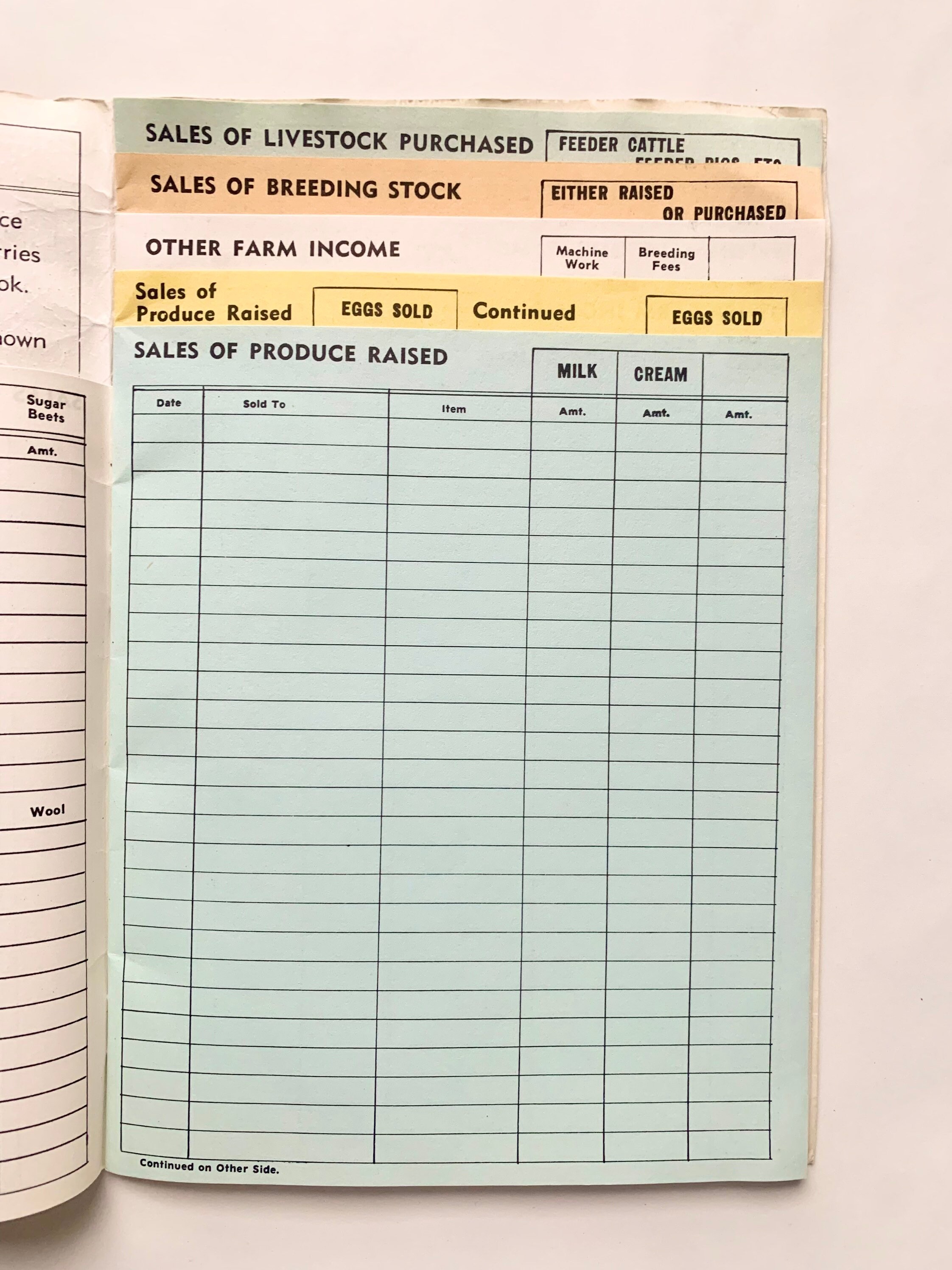 Vintage Farm Record Booklet Paper Ephemera Ledger Pages Etsy