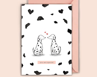 Love card / card for your partner - love - friendship / birthday card / dotted minimalism anniversary / happy birthday card Leo