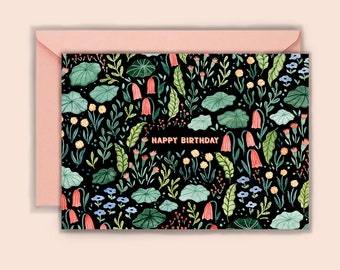 Floral Birthday Card / Congratulations Card / Friendship / Happy Greeting Card / Happy Birthday Flowers / Birthday / Invitation Floral