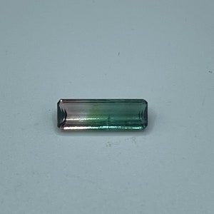 0.92 Carat Natural Watermelon Tourmaline Emerald Cut Gem | 10.6 x 3.7 x 2.1 MM
