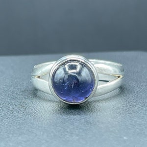Natural Unheated Sapphire Sterling Silver Ring (Size 9)