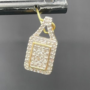 Natural Diamond 10k Yellow + White Gold Pendant