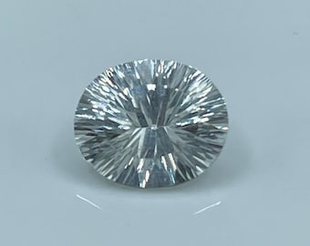 Natural White Topaz Laser Oval Cut Loose Gemstone