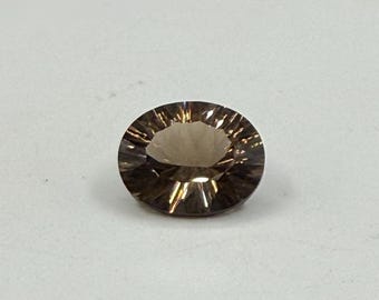 Natural Smoky Quartz Master Concave Oval Cut Loose Gemstone | Flawless | 2.33ct 10x8mm