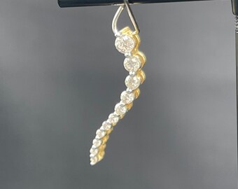 Petite Natural Diamond 14K Yellow Gold Journey Slide Pendant