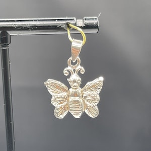 Handmade Solid Sterling Silver Rotating Butterfly Pendant