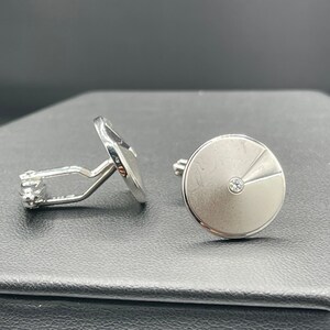 Sterling Silver & Cubic Zirconia Cufflinks