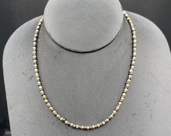 Natural Sapphire & Sterling Silver Vermeil Beaded Necklace