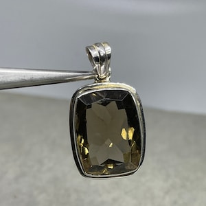 32 Carat Smokey Quartz Sterling Silver Pendant
