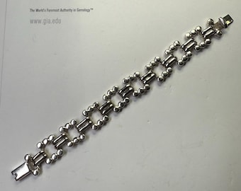 ハンドメイドスターリングシルバー925リンクブレスレット（メキシコ製）｜45g 重厚感あふれるユニセックスステートメントジュエリー