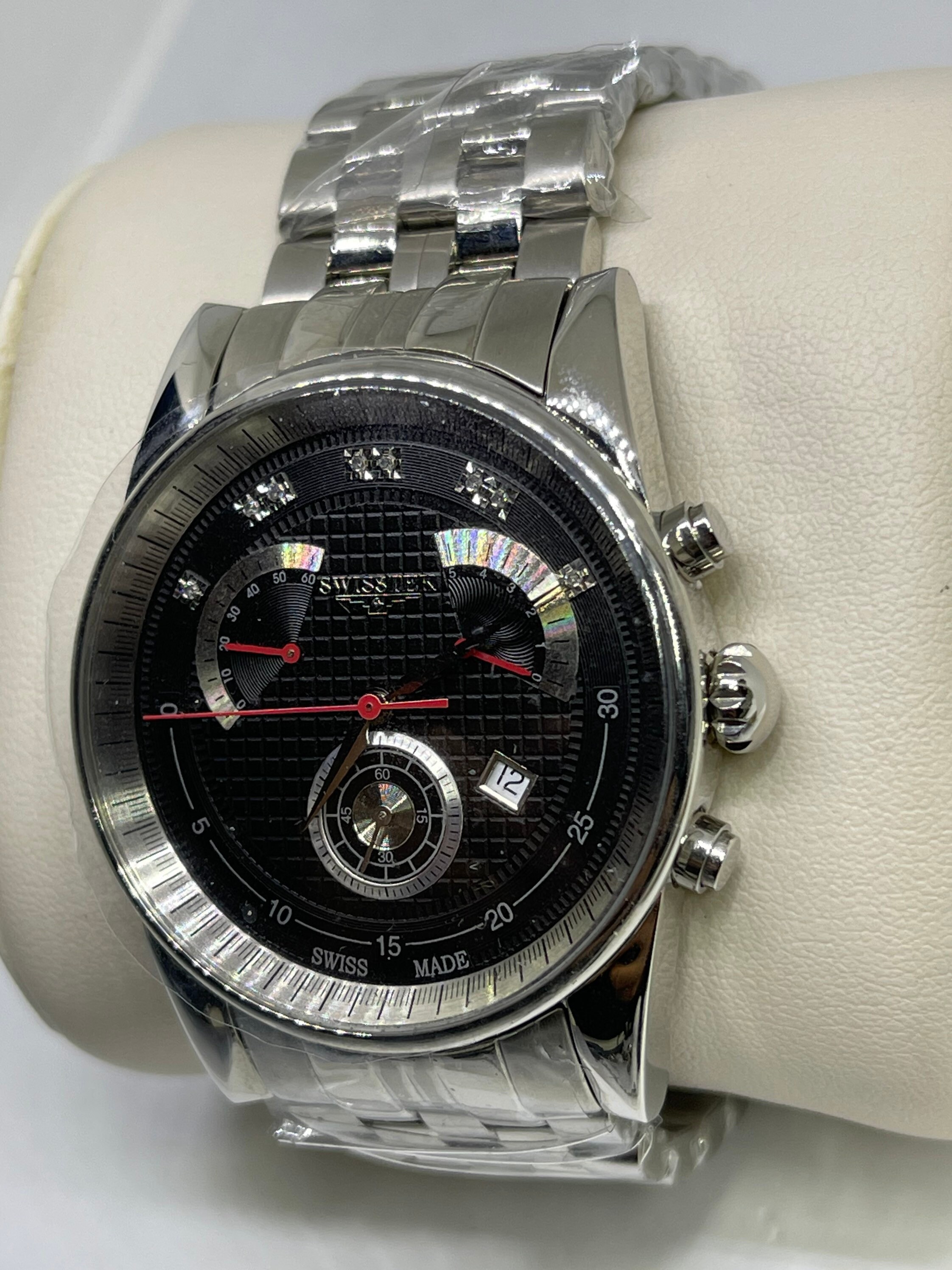 Mens Swisstek Diamond Automatic Watch Etsy UK